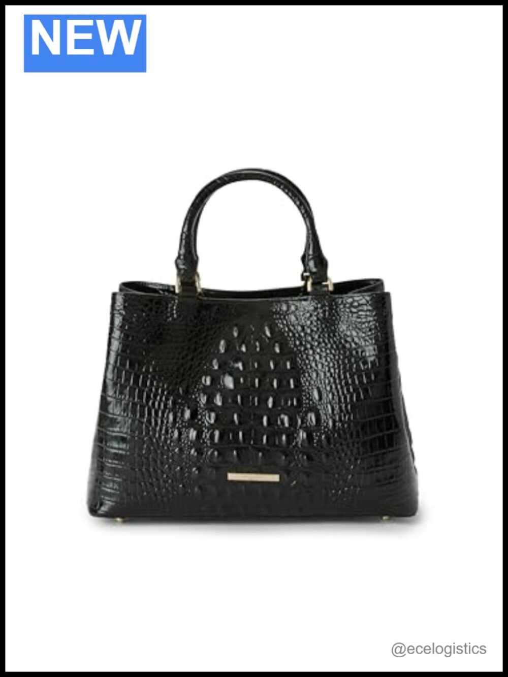 Genuine Leather Satchel Crossbody Bag with Magnetic Closure Adjustable Strap